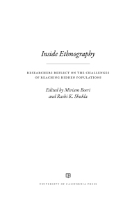 Imagen de portada: Inside Ethnography 1st edition 9780520298231