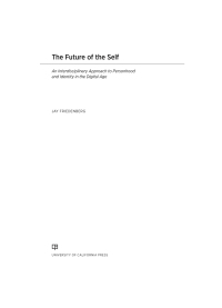 Cover image: The Future of the Self 1st edition 9780520298484