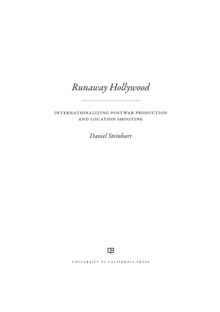 Imagen de portada: Runaway Hollywood 1st edition 9780520298637