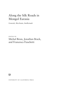 Cover image: Along the Silk Roads in Mongol Eurasia 1st edition 9780520298750