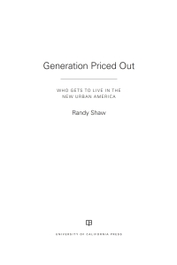 Imagen de portada: Generation Priced Out 1st edition 9780520299122