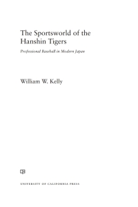 Cover image: The Sportsworld of the Hanshin Tigers 1st edition 9780520299429
