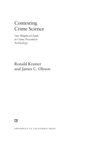 Cover image: Contesting Crime Science 1st edition 9780520299580