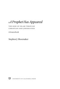 Cover image: A Prophet Has Appeared 1st edition 9780520299610
