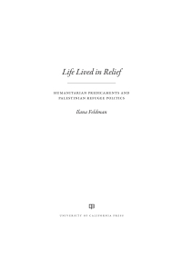 Imagen de portada: Life Lived in Relief 1st edition 9780520299627