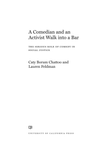 صورة الغلاف: A Comedian and an Activist Walk into a Bar 1st edition 9780520299771