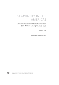 Cover image: Stravinsky in the Americas 1st edition 9780520299924