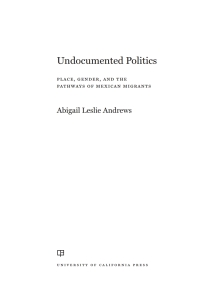 Cover image: Undocumented Politics 1st edition 9780520299979