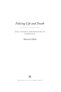 Imagen de portada: Policing Life and Death 1st edition 9780520300163