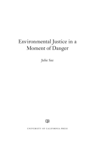 Omslagafbeelding: Environmental Justice in a Moment of Danger 1st edition 9780520300736