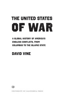 Cover image: The United States of War 1st edition 9780520385689