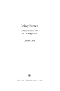 表紙画像: Being Brown 1st edition 9780520300880
