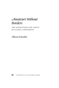 Cover image: Amateurs without Borders 1st edition 9780520300958
