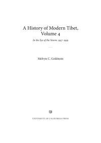 Cover image: A History of Modern Tibet, Volume 4 1st edition 9780520278554