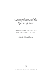 Imagen de portada: Gastropolitics and the Specter of Race 1st edition 9780520301894