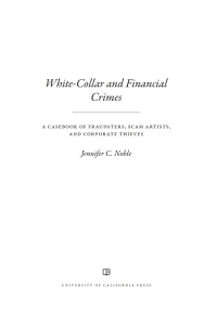 Imagen de portada: White-Collar and Financial Crimes 1st edition 9780520302884