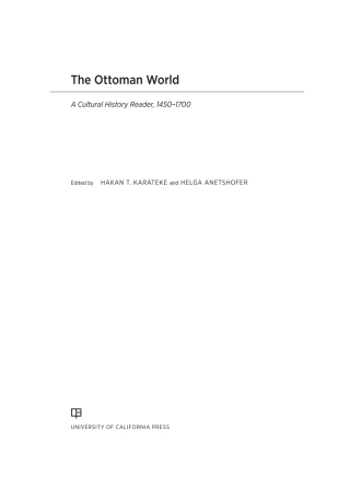 Imagen de portada: The Ottoman World 1st edition 9780520303454