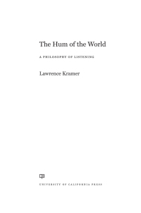 Titelbild: The Hum of the World 1st edition 9780520382992