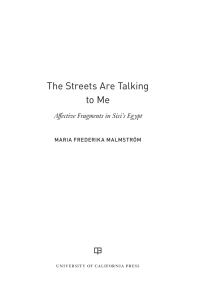 Titelbild: The Streets Are Talking to Me 1st edition 9780520304321