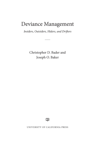 Cover image: Deviance Management 1st edition 9780520304499