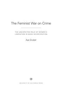 Cover image: The Feminist War on Crime 1st edition 9780520385818