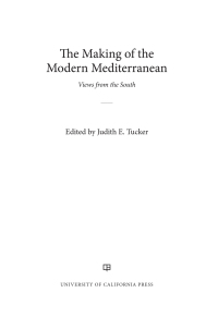 Cover image: The Making of the Modern Mediterranean 1st edition 9780520304598