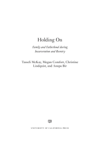 Imagen de portada: Holding On 1st edition 9780520305243