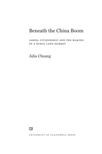 Cover image: Beneath the China Boom 1st edition 9780520305458