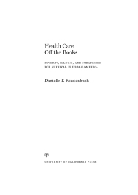 Cover image: Health Care Off the Books 1st edition 9780520305618