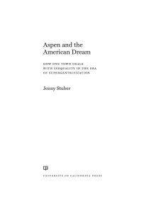 Cover image: Aspen and the American Dream 1st edition 9780520306592