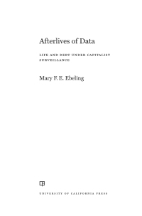 Cover image: Afterlives of Data 1st edition 9780520307735