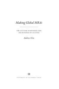 Cover image: Making Global MBAs 1st edition 9780520325395