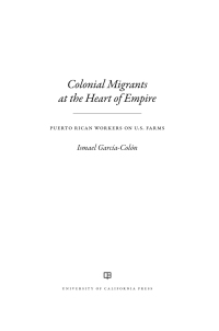 Cover image: Colonial Migrants at the Heart of Empire 1st edition 9780520325791