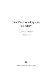 Cover image: From Fascism to Populism in History 1st edition 9780520309357