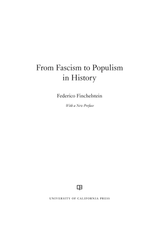 Cover image: From Fascism to Populism in History 1st edition 9780520309357