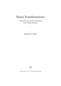 Cover image: Sharia Transformations 1st edition 9780520339910