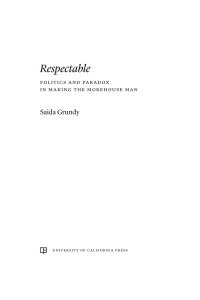 Cover image: Respectable 1st edition 9780520340398