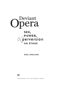 Imagen de portada: Deviant Opera 1st edition 9780520343252