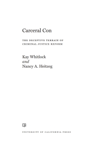 Cover image: Carceral Con 1st edition 9780520343467