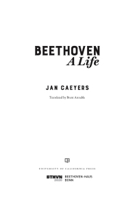 Cover image: Beethoven, A Life 1st edition 9780520343542