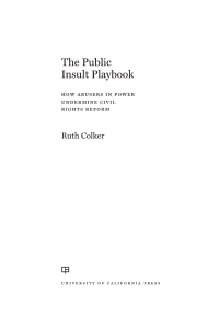 صورة الغلاف: The Public Insult Playbook 1st edition 9780520343818