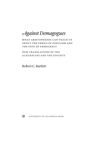 Cover image: Against Demagogues 1st edition 9780520344105