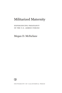 صورة الغلاف: Militarized Maternity 1st edition 9780520344686