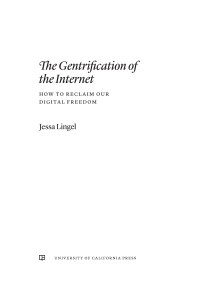Imagen de portada: The Gentrification of the Internet 1st edition 9780520395565