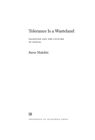 Imagen de portada: Tolerance Is a Wasteland 1st edition 9780520346253