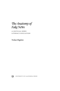 Cover image: The Anatomy of Fake News 1st edition 9780520347878