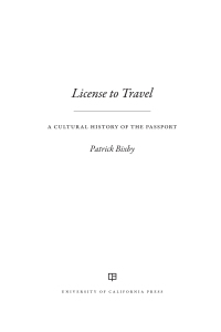 صورة الغلاف: License to Travel 1st edition 9780520375857