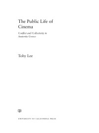 Cover image: The Public Life of Cinema 1st edition 9780520379022