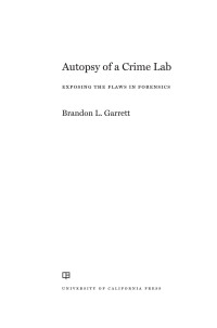 Cover image: Autopsy of a Crime Lab 1st edition 9780520389656