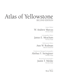 Cover image: Atlas of Yellowstone 2nd edition 9780520379770